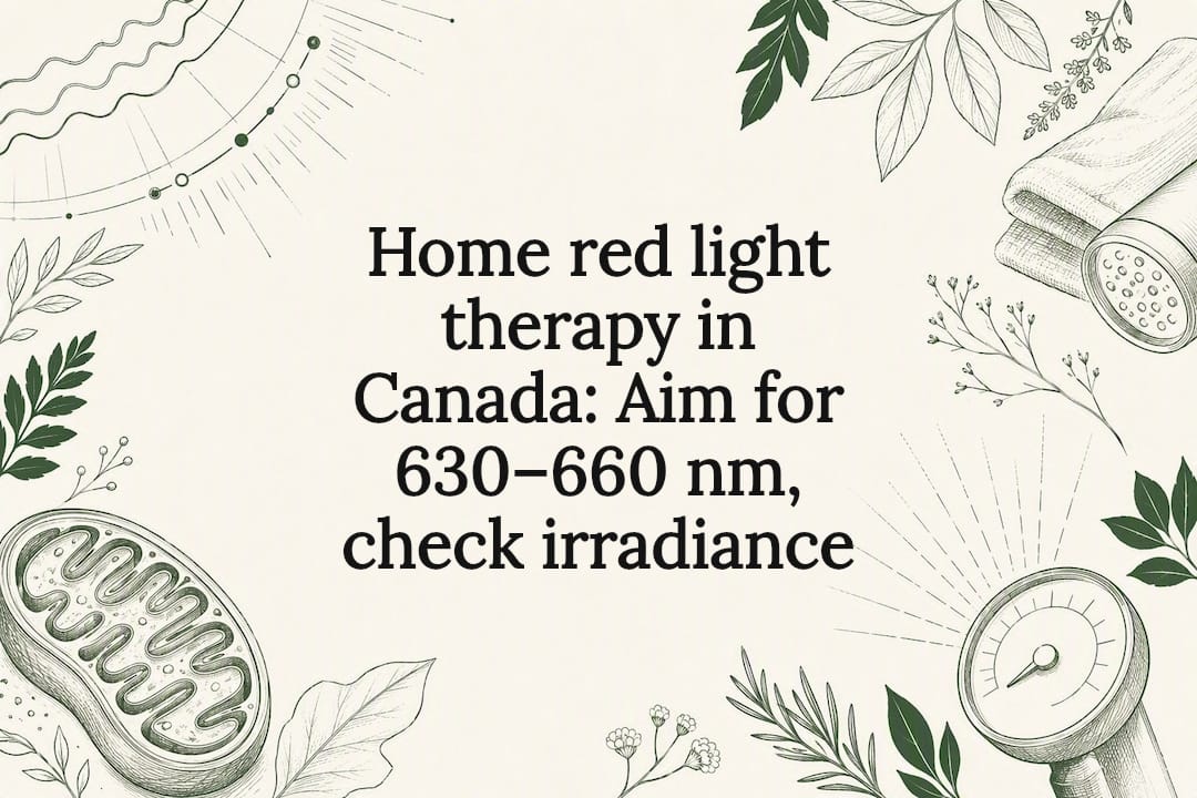 Decorative red light therapy title card
