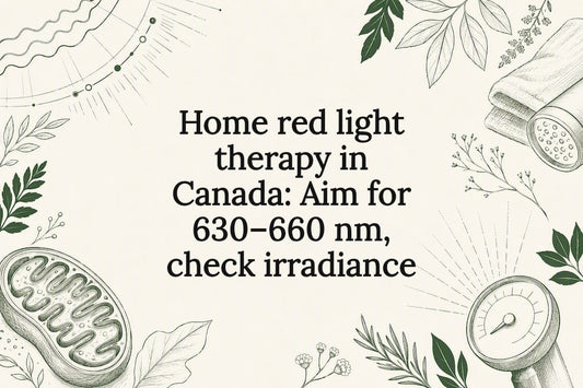 Decorative red light therapy title card