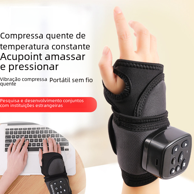 Rechargeable Wrist Massager with Heat Therapy Function